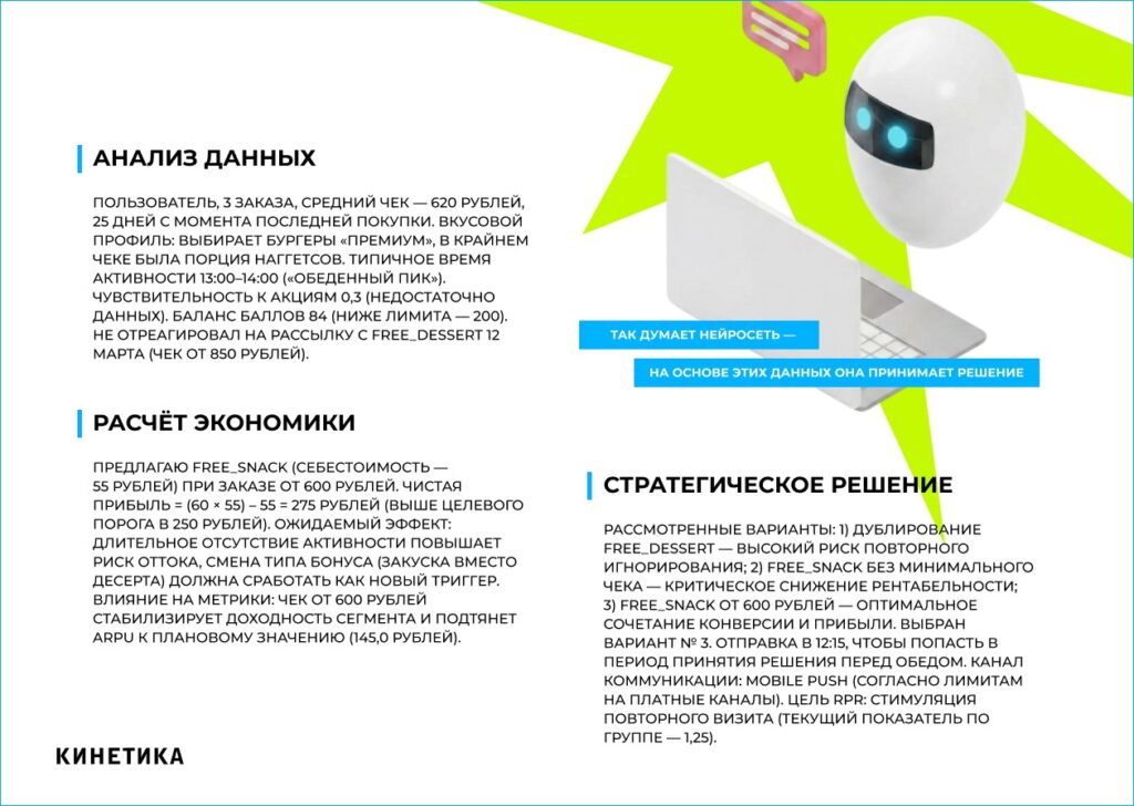 Пример того, как думает ИИ