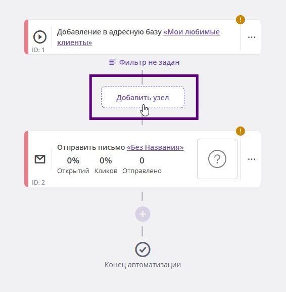 Добавить узел